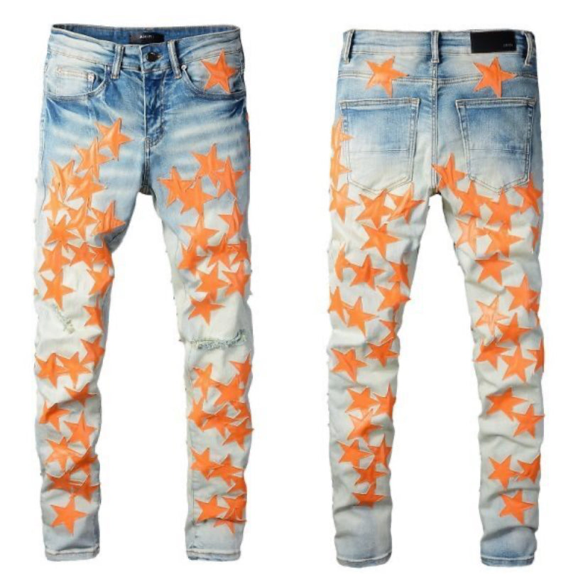 Orange Star Jeans