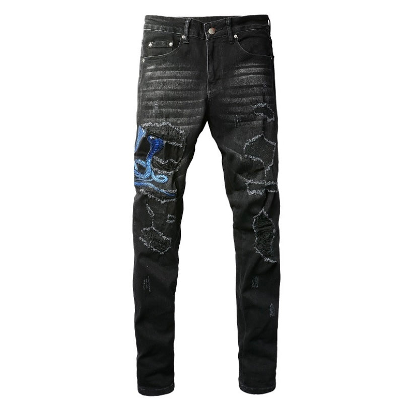 Blue Snake Jeans