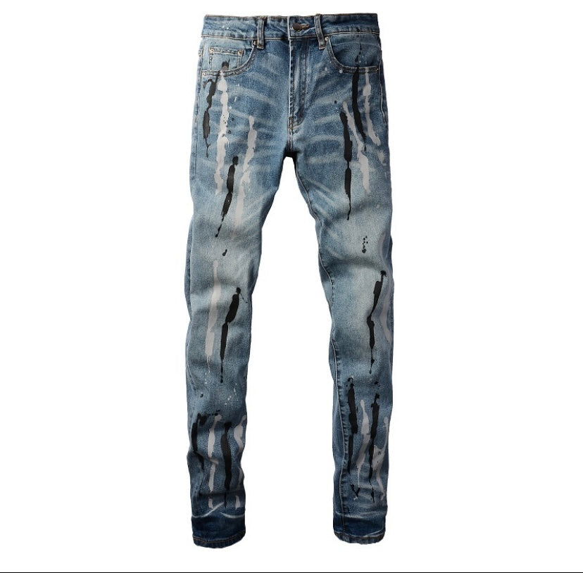 Shadow Black Paint Jeans