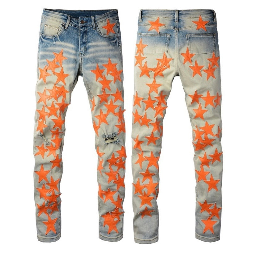 Orange Star Jeans